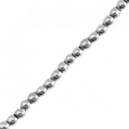 Hematite beads round 2mm Silver